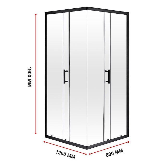 800 x 1200mm Sliding Door Nano Safety Glass Shower Screen By Della FrancescaHigh Quality