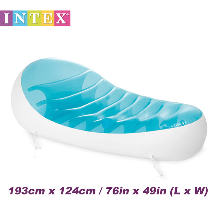 INTEX Petal Floating Lounge Chair Pool Float Lounger 1.93x1.24m With Cupholder