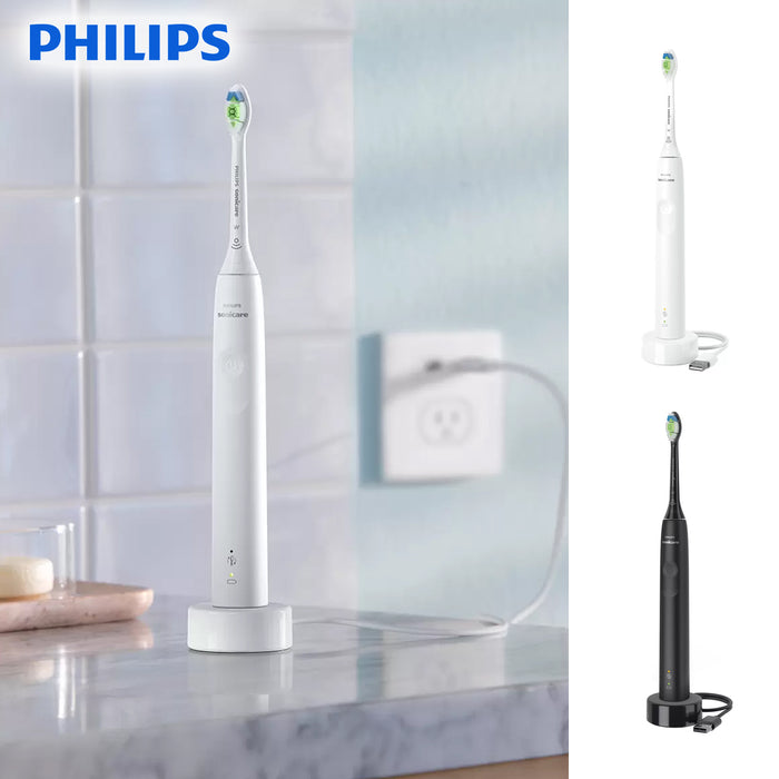 Philips Sonicare 3100 Range Black And White Toothbrush HX3676/34 2Packs Set