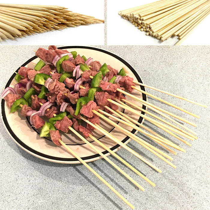 600Pcs Bamboo Skewers 4mm 30cm Sticks Kebab Meat Party Disposable BBQ Grill AU