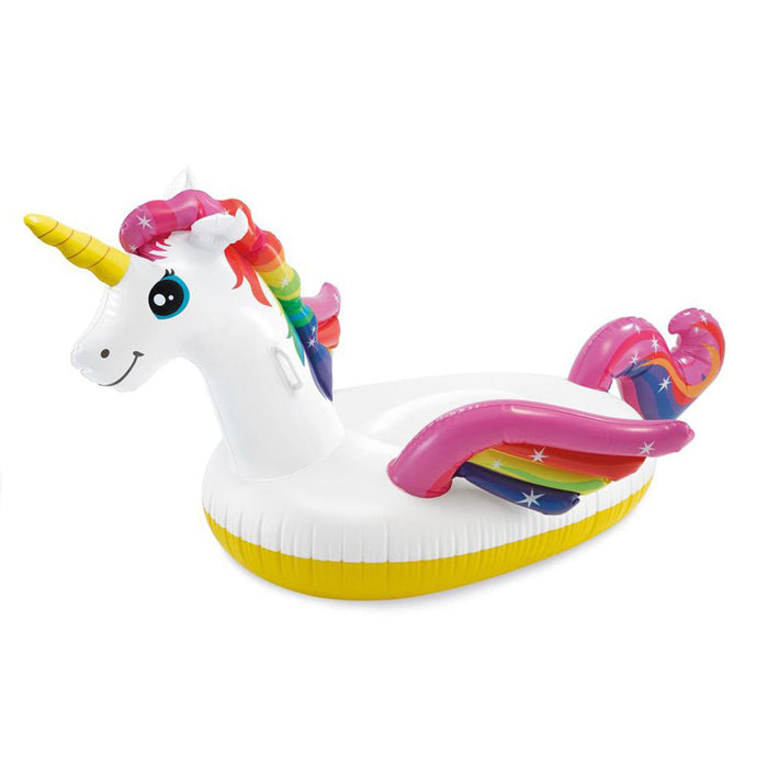 INTEX Giant Unicorn  / Pink Flamingo / Dragon Swimming Pool Ride On Float Raft Beach