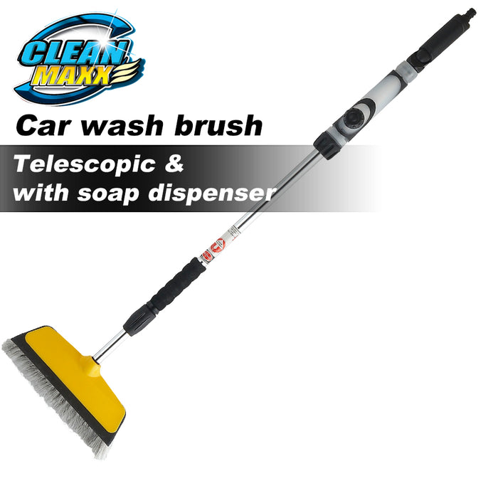 Telescopic Water Fed Car Wash Brush Soap Dispenser Flow Thru Brush Wheel Brush