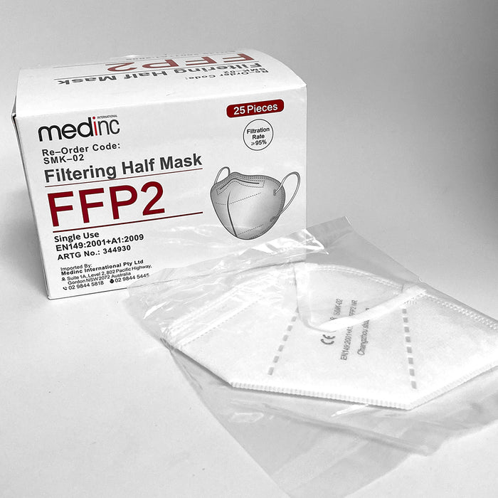 Medinc 25Pcs 4L KF94 face protection 4-Layer KF94 Face Masks 3D Comfortable 100PCS Filter Mouth Face Mask Cover Filtration Rate ≥95% protective Half AU