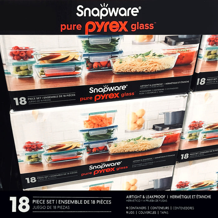 Snapware Pure Pyrex 18-Piece Glass Food Storage Set