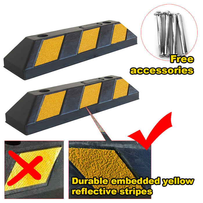 Parkero Rubber Driveway Stopper 550mm Parking Blocks Wheel Stops Guide Wheel Stops Parking Trade Me