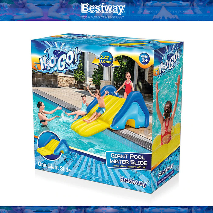 Bestway Active Giant Pool Water Slide Backyard Play Summer Kids Fun Outdoor 2.47m