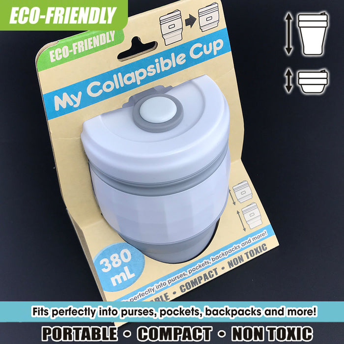 380ml Collapsible Coffee Cup Portable Reusable Folding Silicone For Travel