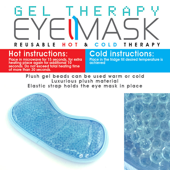 For Hot Cold Therapy & Pain Cooling Reusable Eye Mask With Gel Beads