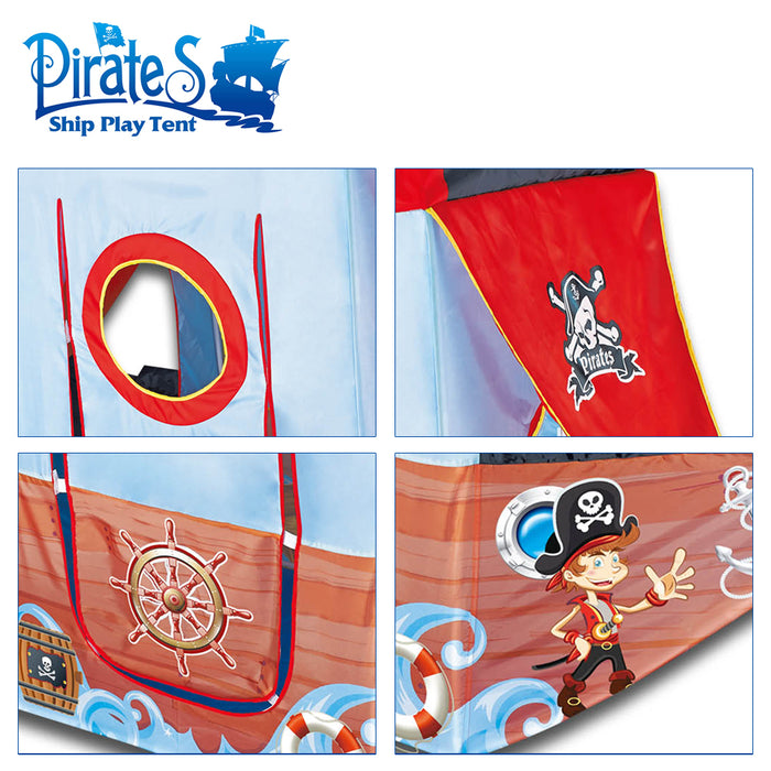 Fun Pirates Ship Play Tent Vehicle Tent Indoor/Outdoor Kids Toy