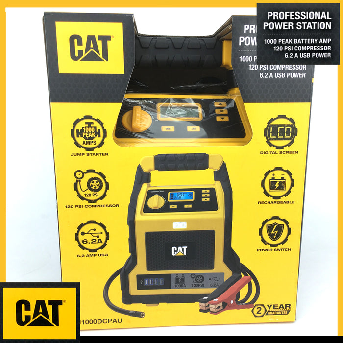 CAT Power Station 1000 Peak Amp Jump Starter Professional Air Compressor