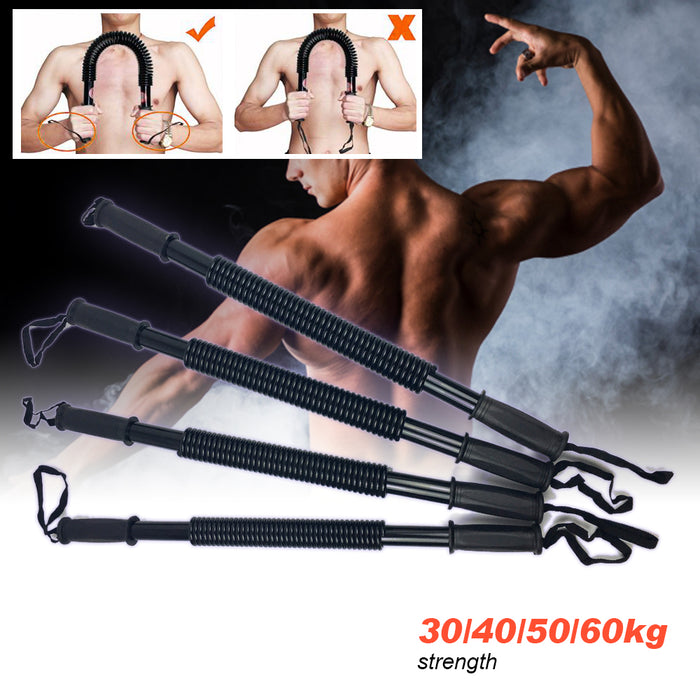 Power Twister 30/40/50/60Kg Flexible Stretch Spring Bendy Bar Arm Gym