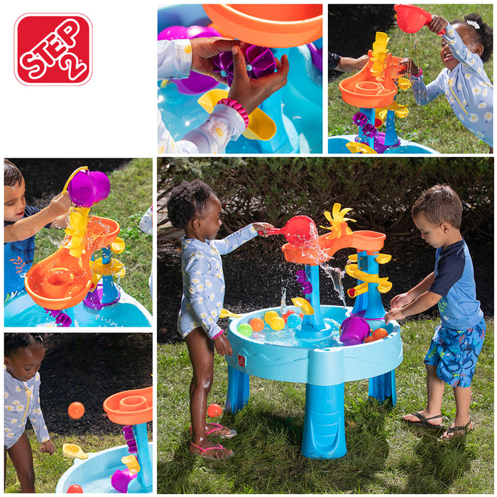 Step2 Rushing Rapids Play Summer Seaside Showers Water Table With 21 Accessories AU STOCK