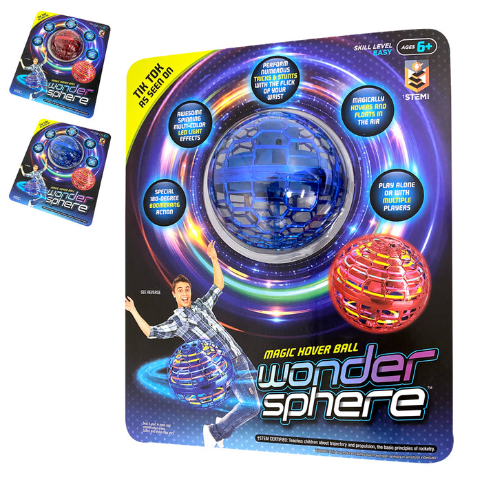 Wonder Sphere Hover Flying Spinner Fly Rotating Orb LED Hand Motion Sensors Ball